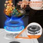22″x20″ Built in Gas Cooktop 4 Burners Stainless Steel Stove with NG/LPG Conversion Kit Thermocouple Protection and Easy to Clean (20Wx22L) - Image 6