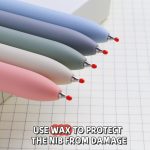 UIXJODO Gel Pens, 5 Pcs 0.5mm Black Ink Pens Fine Point Smooth Writing Pens, High-End Series Pens for Journaling Note Taking, Cute Office School Supplies Gifts for Women Men (Morandi) - Image 2