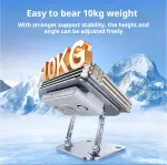 Craftreasure Semiconductor Cooling Stand for Laptop - 3-Second Chill, Adjustable Aluminum Frame, Ultra-Quiet for Gaming/Office, Fits up to 17" - Image 3