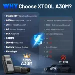 OBD2 Scanner Diagnostic Tool XTOOL Anyscan A30M V2.0, 2026 Wireless Bidirectional Scan Tool with Free Updates, 26 Resets, All System for Android & iPhone, Crank Sensor Relearn, EPB, Throttle Relearn - Image 9