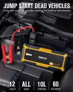 GOOLOO GP4000 Jump Starter 4000A Peak Car Starter (All Gas,up to 10.0L Diesel Engine) SuperSafe 12V Lithium Jump Box,Auto Battery Booster Pack,Portable Power Bank with USB Quick Charge and Type C Port - Image 7