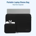 MOSISO Laptop Case 13.3 inch, 13-13.3 inch Laptop Sleeve Bag Compatible with MacBook Air/Pro 13/Pro 14 M5 M4 M3 M2 M1, HP Dell ASUS Lenovo, Neoprene Computer Sleeve Bag with Small Case, Black - Image 8