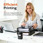 Ponek Label Maker Machine with Tape, M100 Bluetooth Thermal Label Maker with 5000 Icons and 400 Templates, Address Barcode Label Printer for Small Business, Home, Office, School, Dark Gray - Image 5