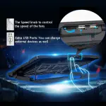 Laptop Cooling Pad for All Laptops and Notebook, Aluminum Laptop Cooler with 6 Quiet Cooling Fans, Adjustable Laptops Fan Cooling Pad, Laptop Cooling Stand Tray, Computer Fan,Gaming Laptop Cooling Pad - Image 3