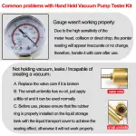 CARSC Hand Held Vacuum Pump Tester Set Vacuum Gauge and Brake Bleeder Kit for Automotive with Adapters Case - Image 6