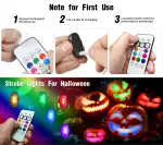 4PCS Wireless LED Strobe Lights with Remote Control, 8 Colors Rechargeable Led Lights Anti-Collision LED Emergency Warning Lights for Car Motorcycle Bike Drone Aircraft - Image 2