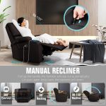Rocking Recliner Chair with Massage and Heat – Vibration Massage, USB & Type-C Ports, 360° Swivel - Image 5