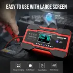 NEXPEAK NC201 10-Amp Battery Charger, Smart Trickle Charger 12V 24V Car Battery Charger Fully Automatic Maintainer Desulfator w/Temp Compensation for Car Truck Lawn Mower Boat Marine Batteries - Image 6