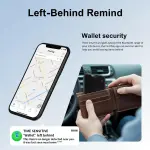 2 Pack Wallet Tracker [Apple MFi Certified] Work with Find My(iOS Only)Rechargeable Ultra Thin Tracking Card Waterproof Smart Air Bluetooth Card Tag Key Finder Item Locator for Passports Purse Luggage - Image 5
