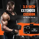 2-in-1 Heavy Duty Weight Lifting Straps with D Rings – 8mm Neoprene Padded Non-Slip for Weightlifting, Deadlifting, Cable Machine & Pull-Ups - Image 5