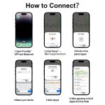 Vrebrey Wallet Tracker Card, Slim Rechargeable Bluetooth Item Locator, Smart Finder Compatible with Apple Find My for Wallet, Luggage, Passport, IP68 Waterproof (iOS Only) (Carbon Fiber Black) - Image 2