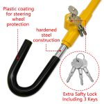 KAYCENTOP Car Steering Wheel to Brake Pedal Lock Auto Security Product Anti-Theft Lock Device Bright Yellow Universal - Image 6