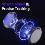 Air Tracker Tags-4 Pack Seektags [2025 Dual-System Compatible] for Apple Find My & Android Find Hub, 400 Days Battery with CR2032, 100dB Alarm, Compatible with iOS & Android for Keys Wallet Luggage - Image 2