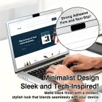 Webcam Cover Slide (6-Pack) – Extra-Large Privacy Shield for Laptop, Tablet, PC & Smartphone – Ultra-Thin Camera Blocker, Black - Image 7