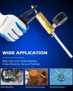 Orion Motor Tech Brake Bleeder Kit with Hand Vacuum Pump and Adapters, Brake Bleeding Kit for Brake Fluid Power Steering Fluid More, Vacuum Brake Bleeder Pump with Pressure Gauge - Image 2