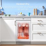 Midea MDF18A1AWW Built-in Dishwasher with 8 Place Settings, 6 Washing Programs, Stainless Steel Tub, Heated Dry, Energy Star, White - Image 4