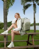 LOVEVOOK 40L Travel Backpack for Women & Men, Airline Approved Carry On Luggage with 3 Packing Cubes, TSA Overnight Bags, Waterproof Personal Item Bag, Weekender Essentials Backpacks fits 17" Laptop - Image 9