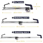 Tevlaphee Universal Steering Wheel Brake Lock Anti-Theft Retractable Double Hook Car Clutch Pedal Lock for Car Truck SUV Van Security with 3 Keys - Image 7