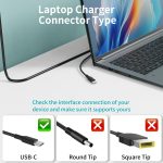 USB C Laptop Charger Fit for Lenovo ThinkPad, ChromeBook, Yoga, ThinkBook, Universal Type C AC Adapter with Power Cord 65W 45W - Image 4