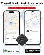 4 Pack Dual System Tracker for iOS and Android Bluetooth Tracker Smart Tags Compatible with Apple Find My (iOS) & Google's Find Hub(Android) for Keys, Luggage, Wallet, Vehicles - Image 7