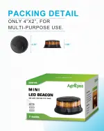 Agrieyes Amber Beacon Light 4.2Inch, Flashing Safety Warning Lights Permanent/Magnet Mount (Amber, Screw) - Image 4