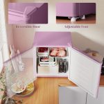 HOMCOM Mini Freezer Countertop, 1.1 Cu.Ft Compact Upright Freezer with Removable Shelves, Reversible Door for Home, Dorm, Apartment and Office, Pink - Image 6