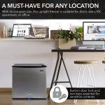 Whynter CUF-112SS Mini, Energy Star Rated Small Upright Freezer with Lock, Stainless Steel -1.1 Cubic Feet - Image 8