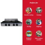 Koblenz PSK-400S 4 Portable Porcelain Cover and Four 16,000 BTU Burners, Stainless Steel Stove for Propane Gas, Silver - Image 2