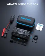 AVAPOW 6000A Car Battery Jump Starter(for All Gas or up to 12L Diesel) Powerful Car Jump Starter with Dual USB Quick Charge and DC Output,12V Jump Pack with Built-in LED Bright Light - Image 2