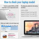 NinjaBatt Battery A1502 A1582 for Apple MacBook Pro Retina 13” A1493 [Early 2015, Mid 2014, Late 2013] - High Performance [75Wh/11.42V] - Image 7