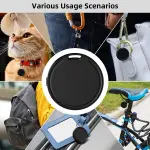 NavmmSenn Android Tracker Tags 4 Pack Air Luggage Tracker Tags Compatible with Google Find Hub App (Android Only) Bluetooth Tracker Key Finder and Item Locator for Wallets, Backpack, Suitcases-Black - Image 2