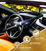 Tevlaphee Steering Wheel Lock, Car Lock Anti Theft Keyless Extendable Retractable Password 5 Coded Combination Lock, Heavy Duty Universal Fit (Black) - Image 6