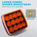 Agrieyes 2Pcs Rechargeable Flashing Lights for Vehicles, Super Magnetic Strobe Hazard Lights, Wireless Portable Amber Led Warning Beacon Emergency Light for Trucks Bus Tractor Oversize Trailer - Image 7