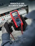 AstroAI Multimeter Tester, TRMS 4000 Counts Volt Meter Auto-Ranging Ohmmeter Digital 1.5v/9v/12v Battery Voltage Tester Measure Voltage Current Resistance Diodes Continuity Capacitance with NCV - Image 8