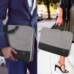 Ytonet Laptop Case, 15.6 inch TSA Laptop Sleeve Computer Bag Water Resistant Computer Case Carrying Cover Compatible for Lenovo, HP, Dell, Asus Notebook, Gifts for Men Women, Grey - Image 2