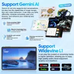 Android 15 tablet with keyboard, 26GB RAM+256GB ROM(2TB Expand), 10 inch tablet with 8000mAh Battery, 2.4G/5G WiFi, BT 5.0, 5MP+13MP Dual Camera, Gemini AI, Octa-core, Mouse, Stylus, Case(Black Case) - Image 5