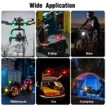 4PCS Wireless LED Strobe Lights with Remote Control, 8 Colors Rechargeable Led Lights Anti-Collision LED Emergency Warning Lights for Car Motorcycle Bike Drone Aircraft - Image 4