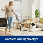 Tineco A10 Essentials Cordless Stick Vacuum Cleaner, Lightweight and Quiet,LED Headlights, Powerful Handheld Vacuum for Hard Floor Carpet with Attachments, Wall-Mounted Dock (Renewed) - Image 7