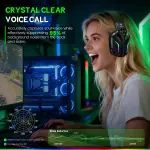WESEARY Wireless Gaming Headset for Xbox Series X|S, Xbox One, PS5, PS4, PC, Mac, Switch, 2.4GHz + Bluetooth Over-Ear Gaming Headphones with ENC Mic, 3D Stereo, Dynamic LED Lights, 50mm Drivers, 50H - Image 5