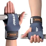 Double Layer Leather Weight Lifting Wrist Strap – Adjustable Neoprene Padded Wrist Wraps for Deadlift & Powerlifting