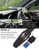 Tevlaphee Steering Wheel Lock with Alarm,Heavy Duty Anti-Theft Car Device Car Lock Car Theft Prevention Universal Fit for Vehicle Truck Van SUV Car Security with 2 Keys - Image 3