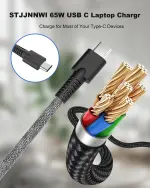 STJJNNWI 65W USB Type C Laptop Charger Compatible with HP Envy x360, EliteBook 840, Spectre x360, Zbook Firefly, Omnibook, ProBook, Chromebook, Elite x2 USBC Computer AC Power Cord - Image 5