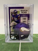 Minnesota Vikings Helmet Shadowbox w/Justin Jefferson card - Image 2