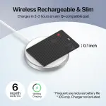 MSEBENT Slim Air Tag Wallet Tracker Card, [Apple MFi Certified], Wireless Charging, Work with Apple Find My, IP67 Waterproof, Item Locator for Keys, Bags, Passport, iOS Only, 1 Pack - Image 6