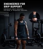 Heavy Duty D-Ring Lifting Wrist Straps with Anti-Slip Silicone Grip Beads – Cushioned & Adjustable for Deadlifts, Powerlifting & Gym Training - Image 5