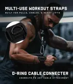 Heavy Duty D-Ring Lifting Wrist Straps with Anti-Slip Silicone Grip Beads – Cushioned & Adjustable for Deadlifts, Powerlifting & Gym Training - Image 6