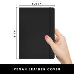 PAPERAGE Lined Journal Notebook, (Black), 160 Pages, Medium 5.6 in x 8 in - 100 GSM Thick Paper – Hardcover Journaling Notebook for Work, School & Note Taking - Image 8
