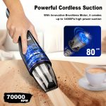 Handheld Car Vacuum – 14000Pa Suction, Brushless Motor - Image 4