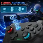 Nonbliep 2 Pack Wireless Controller for Nintendo Switch 2/1 Lite/OLED and PC, with Bluetooth, Turbo, Gyro Axis, Dual Vibration, and Screenshot, Compatible with Steam and Switch 2/1 - Image 5