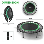 40" Rebounder Trampoline for Adults with Bungee Cords – Portable Fitness Mini Trampoline - Image 2